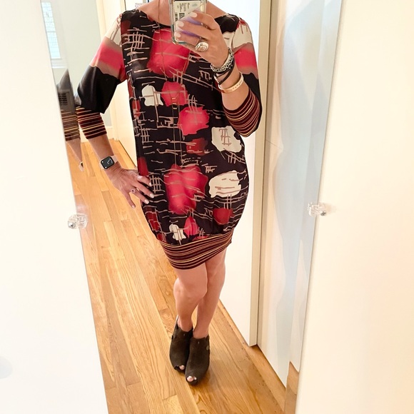 Empral Patterned Silk Bubble Dress - Picture 1 of 15